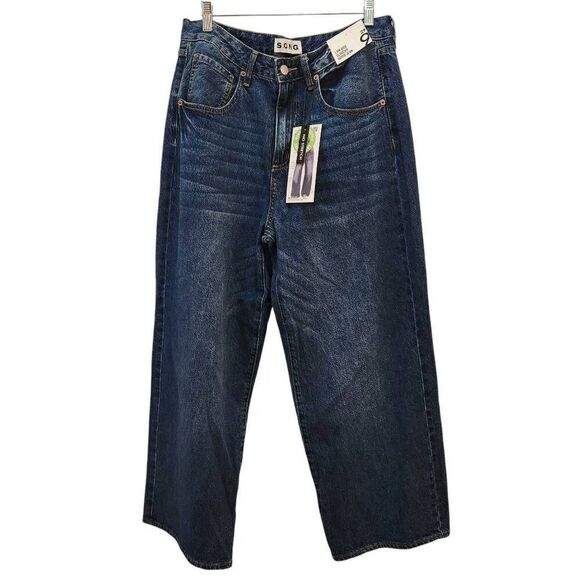 S.o.n.g. low rise slouchy hippo jean wide leg blue denim 9/29 New - Picture 2 of 11